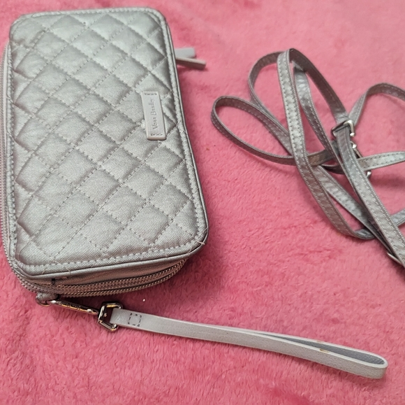 Vera Bradley RFID Silver Wallet Accordion - Picture 4 of 10